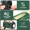 Collage of images showing different ways to charge a multi-functional radio and its features. Produktbild-Vorschau