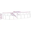 vidaXL Letto rialzato Acciaio zincato 296x140x36 cm Marrone Anteprima dell’immagine prodotto 6