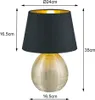 Keramik Tischleuchte LUXOR 35cm, Stofflampenschirm Produktbild-Vorschau 4