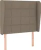 Cloris Designermöbel Kopfteil mit Ohren Taupe 93x23x118/128 Produktbild-Vorschau 2