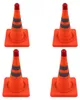 4 cônes de signalisation pliables, orange, réfléchissants, Voir les images du produit 4