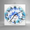 Wanduhr - Quadrat - Glasuhr - Bär Eis Winter Arktis - Produktbild-Vorschau 3