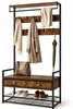 Relaxdays Garderobekast, schoenenrek, 2 lades, stang, 10 Productafbeelding-voorbeeld 1