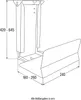 Technical drawing with dimensions of a product. Voir les images du produit