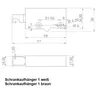 Set de suspensions d'armoires-4⨯ Blanc Support mural & 55mm Voir les images du produit 5