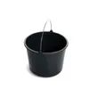 A black bucket with a metal handle is shown against a white background. Anteprima dell’immagine prodotto