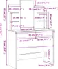 vidaXL Toaletný stolík so zrkadlom Dub Sonoma 96x39x142 cm Náhľad obrázku produktu 7