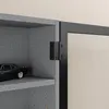 SoBuy Wandvitrine FSB113-H-DG: Einlegeboden mit dekorativem Spielzeugauto im Grau-Design Anteprima dell’immagine prodotto