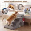 COSTWAY Hundetreppe,4 Stufen Haustiertreppe,Hunderampe mit Produktbild-Vorschau 4