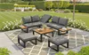 Premium Gartenlounge Set 6-teilig verstellbar – Ecksofa Produktbild-Vorschau 14