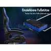 ALFORDSON 1-pak fotel do gier z masażem LED, skóra PU, Podgląd zdjęcia produktu 12