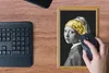 MuchoWow® Mauspad Mousepad Mädchen mit Perlenohrring - Produktbild-Vorschau 4