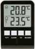 A digital thermometer displaying indoor and outdoor temperatures, with buttons for controls. Náhľad obrázku produktu