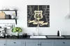 MuchoWow® Poster Route 66 - Vintage - Schwarz - Weiß 75x75 Produktbild-Vorschau 3