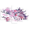 5-teiliges leinwandbild japanische landschaft 200x100 cm Produktbild-Vorschau 3