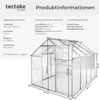 tectake® Gewächshaus 7,7 m³ 185 x 250 x 195 cm Produktbild-Vorschau 5