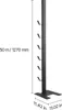 A black floor stand for vacuum cleaner accessories with measurement indicators. Produktbild-Vorschau