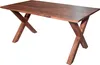 Esstisch Akazie nussbaumfarben 200x100 cm X-Holzgestell Produktbild-Vorschau 1