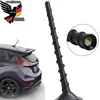 A car antenna is shown with a car in the background and a zoomed-in view of the antenna base. Produktbild-Vorschau