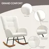 HOMCOM Fauteuil à bascule fauteuil allaitement rocking Voir les images du produit 4