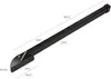 KOTARBAU® Ogranicznik drzwi 50 cm czarny ogranicznik uchwyt Podgląd zdjęcia produktu 2