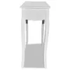 vidaXL Toaletní stolek Console Table White Náhled obrázku produktu 4