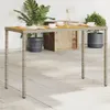 vidaXL Gartentisch mit Akazienholz-Platte Grau 115x54x74cm Produktbild-Vorschau 2