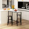 HOMCOM Bartisch mit Barhocker Set, 3-TLG. Bartisch Set, Produktbild-Vorschau 2