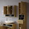A modern bathroom vanity with a sink, cabinets, and a tall storage unit. Náhled obrázku produktu