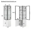 Merax Eckvitrine Vitrinenschrank mit LED-Beleuchtung, Produktbild-Vorschau 12