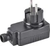 A black electrical adapter with two prongs is shown against a white background. Náhled obrázku produktu