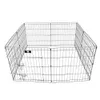 A black metal dog playpen is shown against a white background. Produktbild-Vorschau