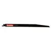 A black reciprocating saw blade with red and white branding. Produktbild-Vorschau