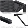 Collage of close-up images highlighting features of a poly-rattan coffee table. Produktbild-Vorschau