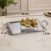 APS Edelstahltabletts Tablett -SCHÖNER ESSEN-  82 Anteprima dell’immagine prodotto 4