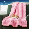 Feluna Grobmaschige Wohlfühldecke Kuscheldecke Strickdecke Produktbild-Vorschau 7