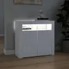 vidaXL Sideboard mit LED-Leuchten Weiß 80x35x75 cm Produktbild-Vorschau 4
