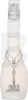 A white perfume bottle with a silver chain and charm. Anteprima dell’immagine prodotto