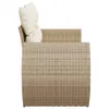 Design Gartensofa mit Kissen 2-Sitzer Beige Poly Rattan, Produktbild-Vorschau 5