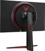 The back of a black LG UltraGear monitor with red accents. Podgląd zdjęcia produktu