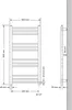 LuxeBath Badheizkörper - 500 x 800 mm - Weiß - gerade mit Produktbild-Vorschau 2