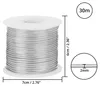 Belle Vous Silberner Aluminium Draht zum Basteln (30m) – Produktbild-Vorschau 2