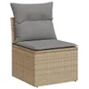 Modulares Garten-Sofa-Set 13-teilig, Poly Rattan Beige, Produktbild-Vorschau 9