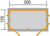 Gartenschrank weka Kompakt Q 200x125x217 cm anthrazit-weiß Produktbild-Vorschau 4