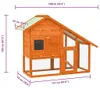 vidaXL králíkárna 140x63x120 cm jedlový masiv Náhled obrázku produktu 7