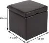 Tabouret Tabouret de rangement Onex, avec couvercle, cuir + Voir les images du produit 10