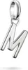A silver letter 'M' charm pendant. Anteprima dell’immagine prodotto
