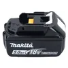 A black Makita 18V lithium-ion battery pack with white and yellow accents, shown against a white background. Produktbild-Vorschau