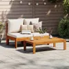 Gartensofa ohne Armlehnen mit Kissen 2-Sitzer Massivholz Produktbild-Vorschau 3