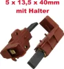 2x Kohlebürsten Motorkohlen 5x13,5x40mm 6,3mm AMP mit Produktbild-Vorschau 1